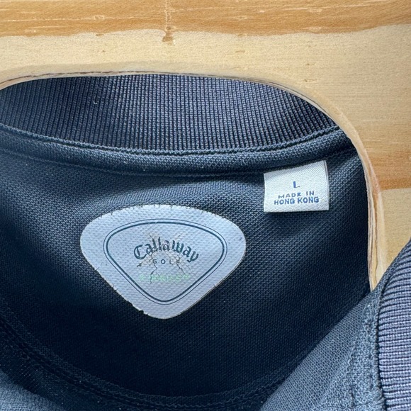 Callaway Mens Classic Golf Black Polo Shirt Large Breathable Performance‎ - Picture 6 of 11